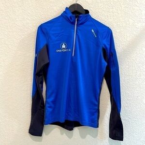 Sugoi Blue 1/4 Zipper Running/Biking Jacket With Fleece Insulation In Size S/P